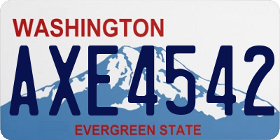 WA license plate AXE4542