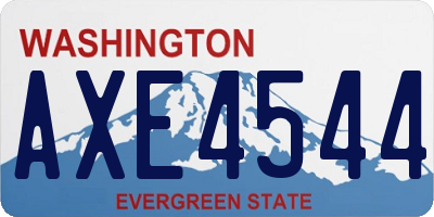 WA license plate AXE4544