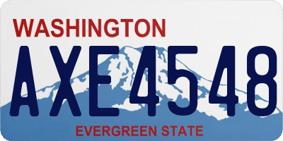 WA license plate AXE4548