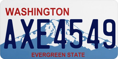 WA license plate AXE4549