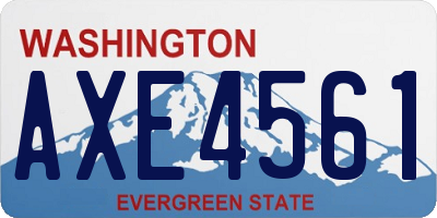 WA license plate AXE4561