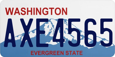 WA license plate AXE4565