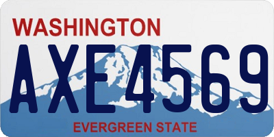 WA license plate AXE4569