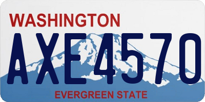 WA license plate AXE4570