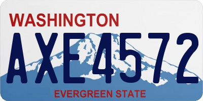 WA license plate AXE4572