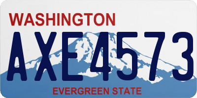 WA license plate AXE4573