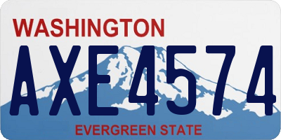 WA license plate AXE4574
