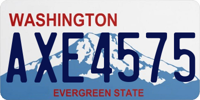 WA license plate AXE4575