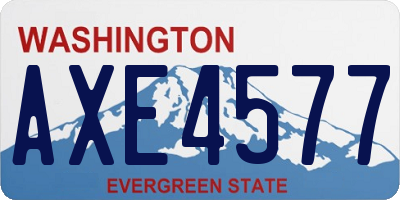 WA license plate AXE4577