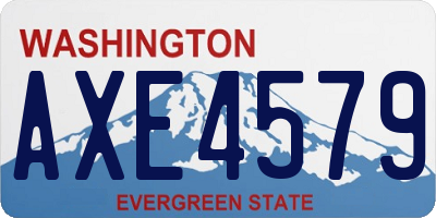 WA license plate AXE4579
