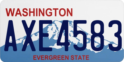 WA license plate AXE4583