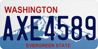 WA license plate AXE4589