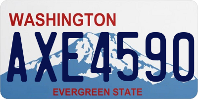WA license plate AXE4590