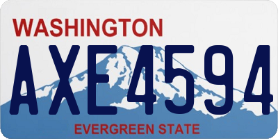 WA license plate AXE4594