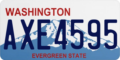 WA license plate AXE4595