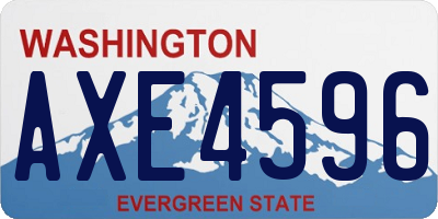 WA license plate AXE4596