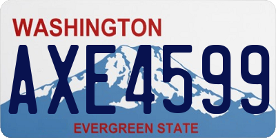 WA license plate AXE4599