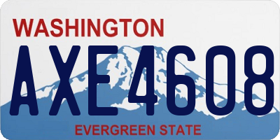WA license plate AXE4608