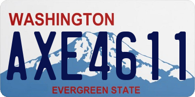 WA license plate AXE4611
