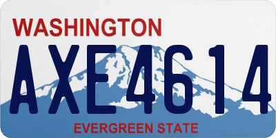 WA license plate AXE4614