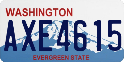 WA license plate AXE4615