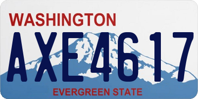 WA license plate AXE4617