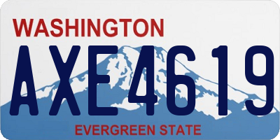 WA license plate AXE4619