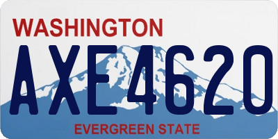 WA license plate AXE4620