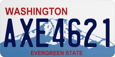 WA license plate AXE4621