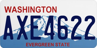 WA license plate AXE4622