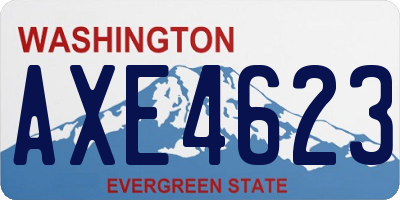 WA license plate AXE4623