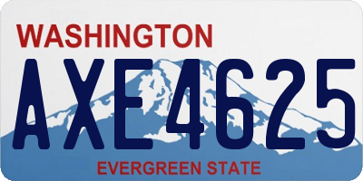 WA license plate AXE4625