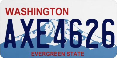 WA license plate AXE4626