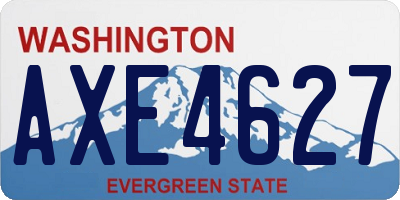 WA license plate AXE4627