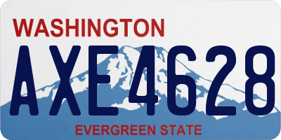 WA license plate AXE4628