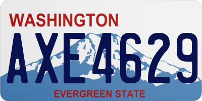 WA license plate AXE4629