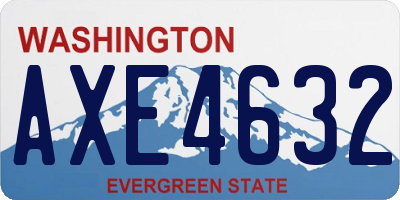 WA license plate AXE4632