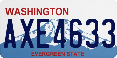 WA license plate AXE4633