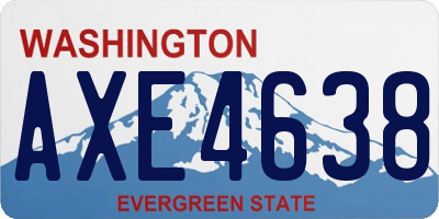 WA license plate AXE4638
