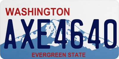 WA license plate AXE4640
