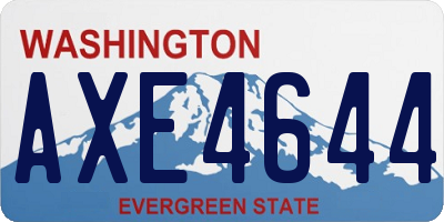 WA license plate AXE4644