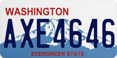 WA license plate AXE4646