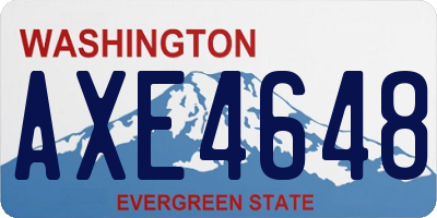 WA license plate AXE4648