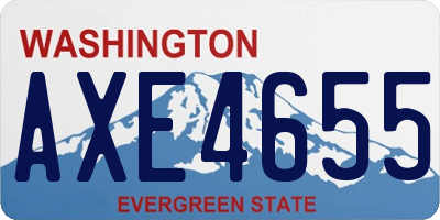 WA license plate AXE4655