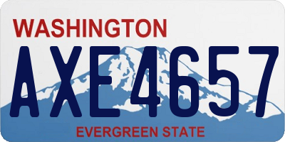 WA license plate AXE4657