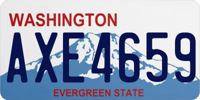 WA license plate AXE4659