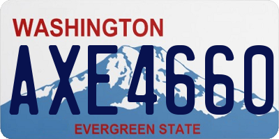 WA license plate AXE4660
