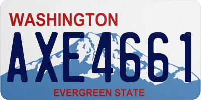 WA license plate AXE4661
