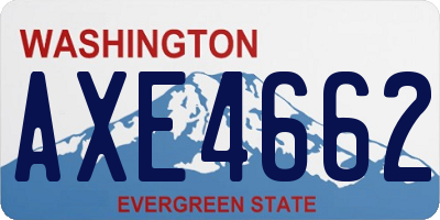 WA license plate AXE4662
