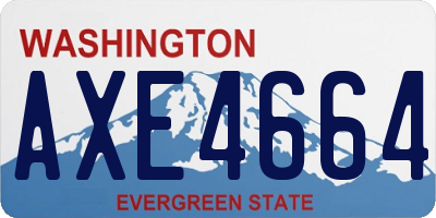 WA license plate AXE4664